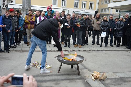 Aschenritual am Aschermittwoch 2015 in Bregenz, Leutb?hel.