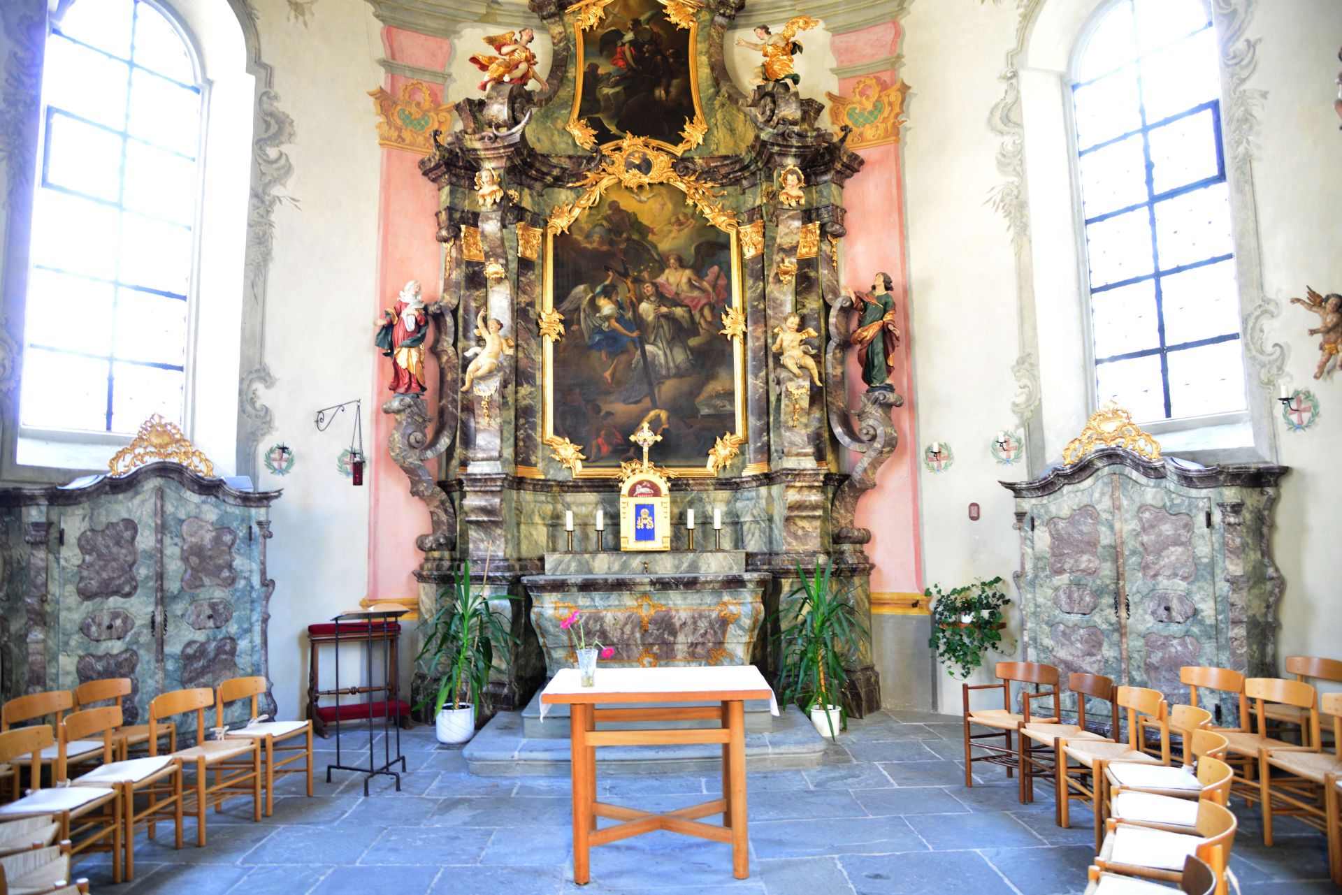 Kornmarktplatz - Vorarlberg Museum - Landestheater - Kunsthaus - Nepomukkapelle