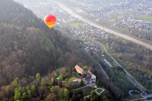 Gebhardsberg / Gebhard Barbisch Ballonfahrt mit Pircher von Lauterach über Bregenz, Eichenberg, Möggers bis nach Lindenberg in DeutschlandMit dabei Hr. Salzmann aus dornbirn